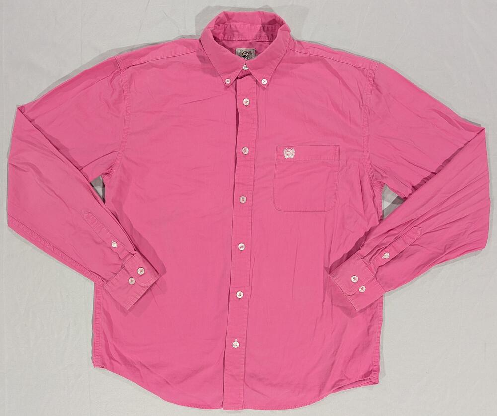 Cinch Shirt Youth XL Pink Long Sleeve Button Up Western Pocket Cotton Casual